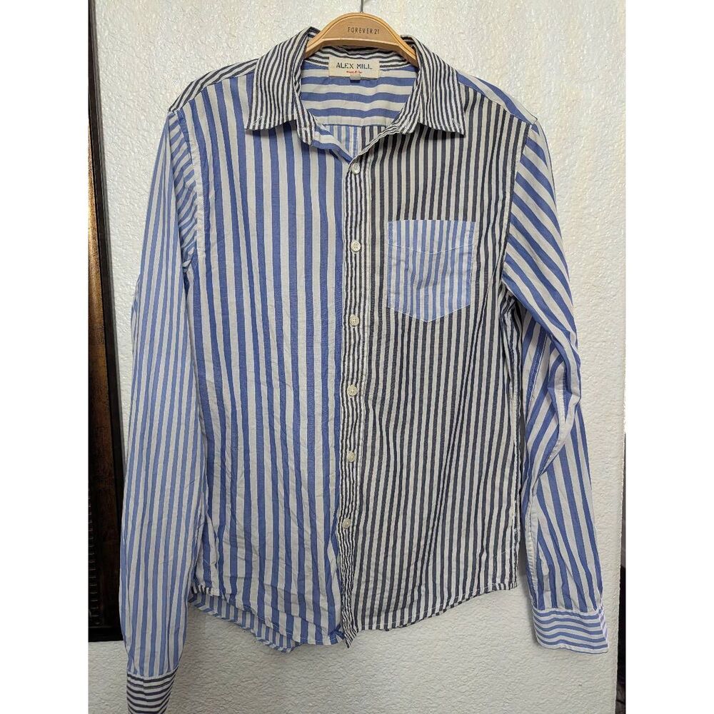 Alex Mill button down front long sleeve shirt for men Xs